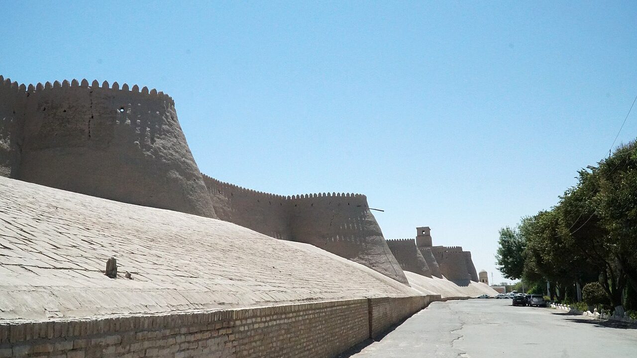 The city walls of Itchan Kala, Khiva's old town