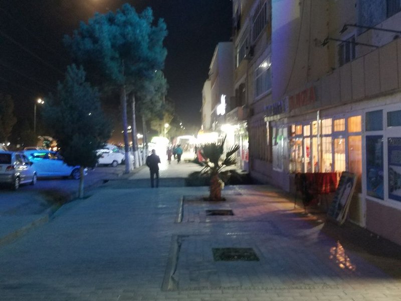 Downtown Termez at night, Surkhandarya Region, southern Uzbekistan
