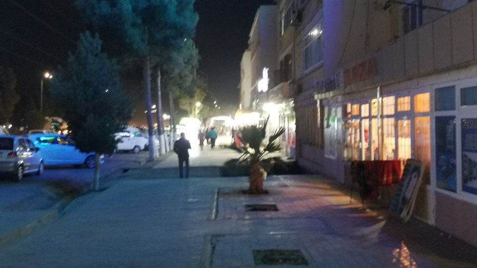 Downtown Termez at night, Surkhandarya Region, southern Uzbekistan