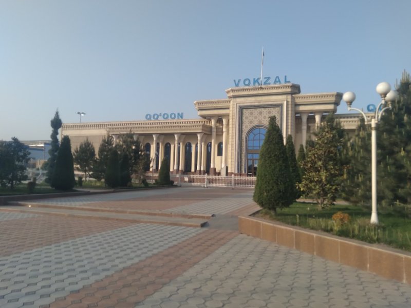 Kokand railway station building, western Fergana Valley