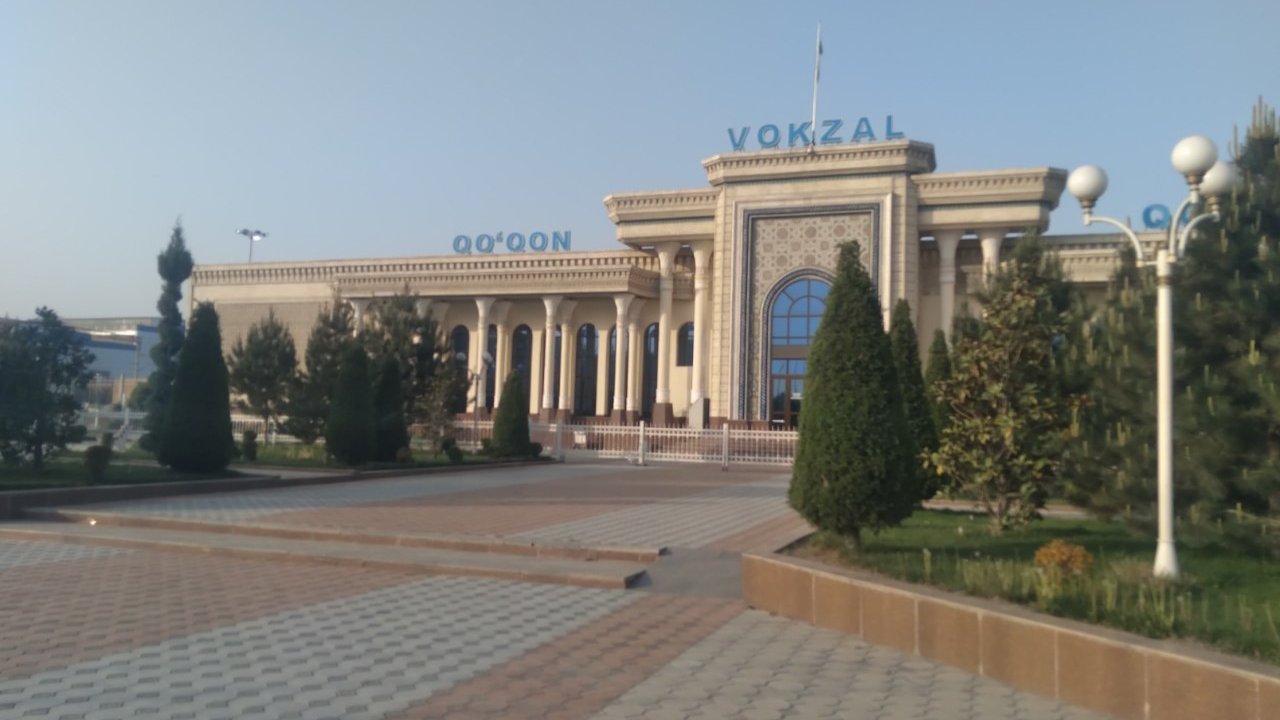 Kokand railway station building, western Fergana Valley