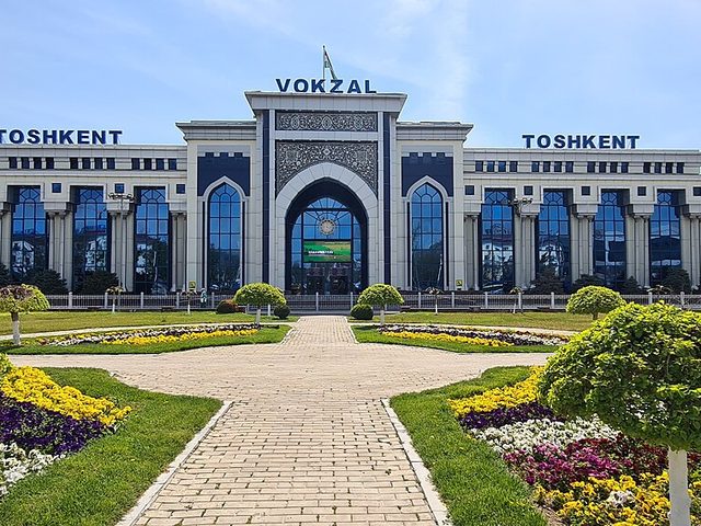 Tashkent railway station building exterior
