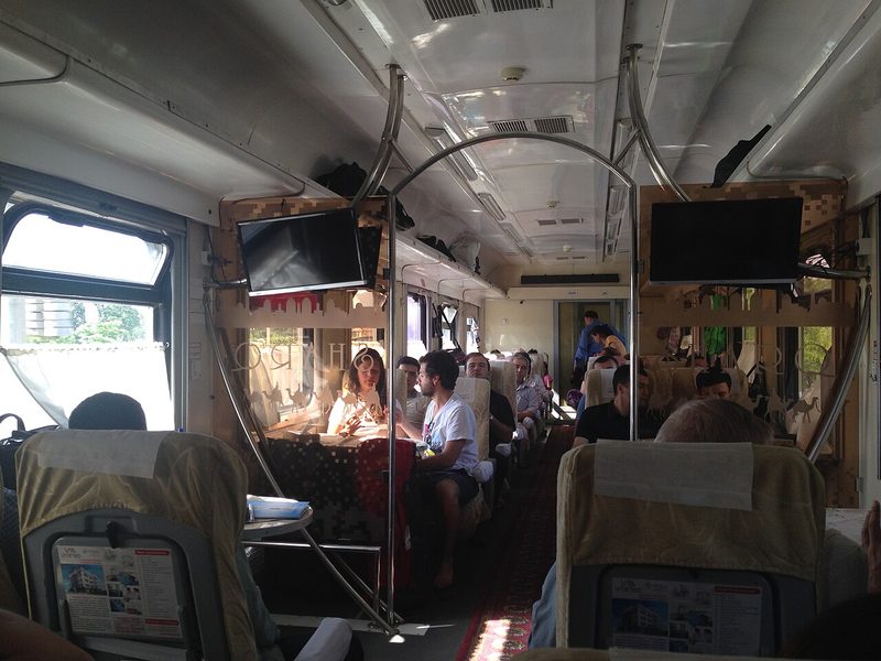 Sharq train interior, seated carriage